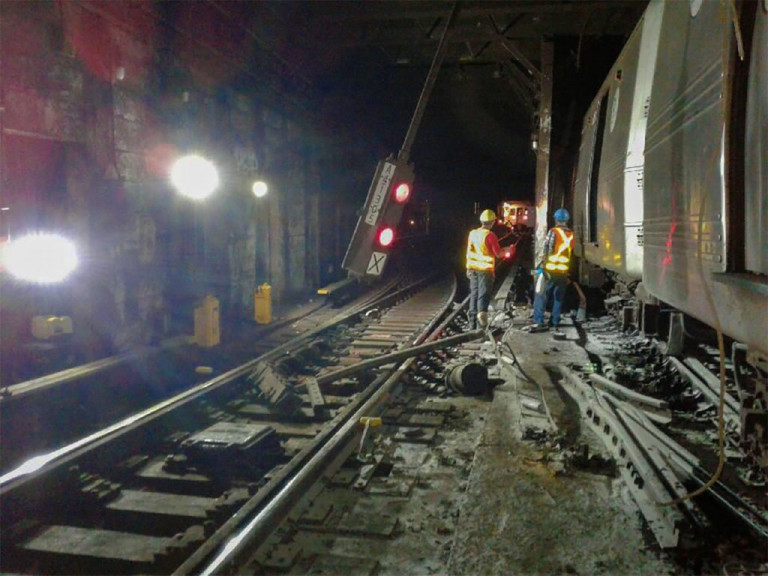 A train derailment accident. 2 killed, 30 injured because of New York’s antiquated system.